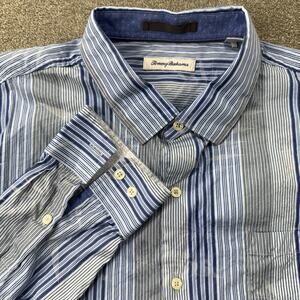 Tommy Bahama Blue Striped Men's Shirt